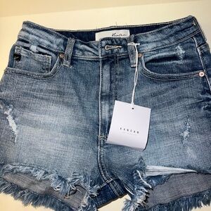 KanCan Blue Distressed Jean Shorts Casual Style